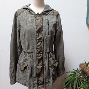 American Rag Khaki Utility Jacket with Hood